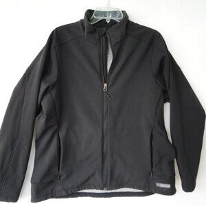 REI Women's Soft Shell Black Jacket Gray Fleece Lined Outdoor Women's Size XL